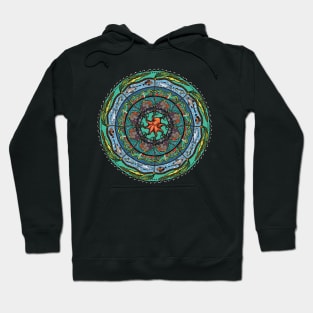 Sea Mandala -dark blue Hoodie